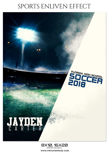 JAYDEN CARTER-SOCCER- SPORTS ENLIVEN EFFECT - Photography Photoshop Template