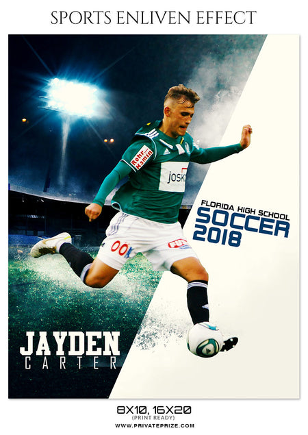 JAYDEN CARTER-SOCCER- SPORTS ENLIVEN EFFECT - Photography Photoshop Template