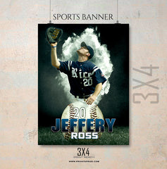 Jeffery Ross-Baseball- Enliven Effects Sports Banner Photoshop Template