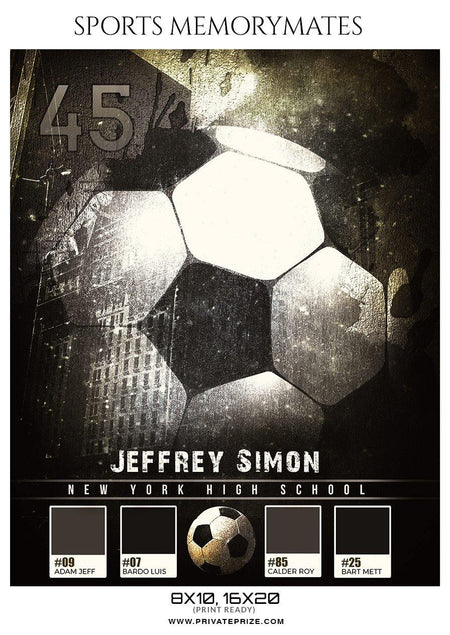 Jeffrey Simon - Soccer Sports Memory Mates Photography Template - PrivatePrize - Photography Templates
