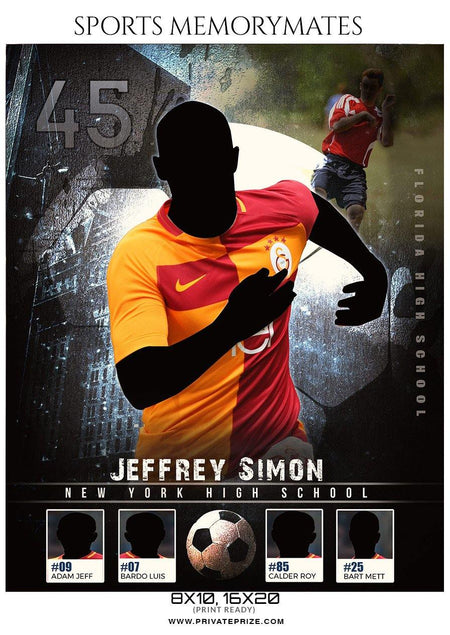 Jeffrey Simon - Soccer Sports Memory Mates Photography Template - PrivatePrize - Photography Templates