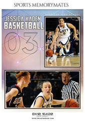 Jessica Kaden - Basketball Sports Memory Mates Photography Template