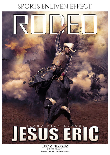 Jesus Eric - Rodeo Sports Enliven Effects Photography Template - Photography Photoshop Template