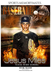 Jesus Miles - Baseball Memory Mate Photography Template