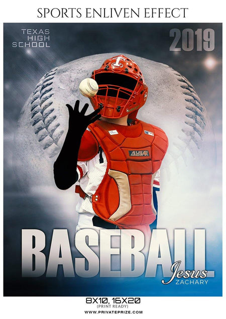Jesus Zackhary  - Baseball Sports Enliven Effect Photography Template - PrivatePrize - Photography Templates