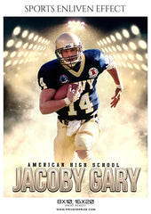 Jocoby Gary - Football Sports Enliven Effect Photography Template