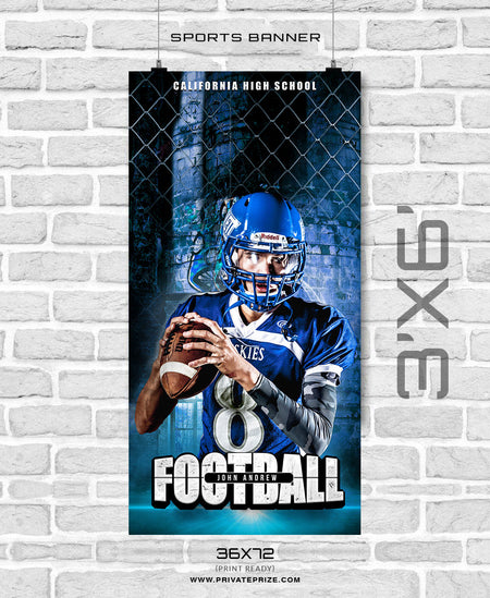 John Andrew - Football Enliven Effects Sports Banner Photoshop Template - Photography Photoshop Template