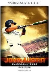 John Austin - Baseball Sports Enliven Effects Photography Template