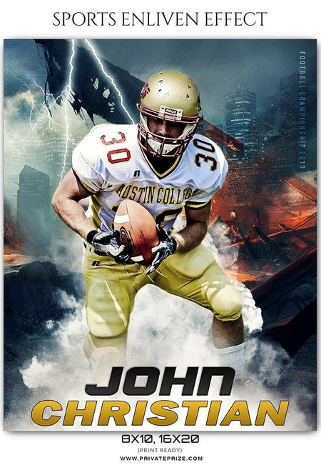 John Christian - Football Sports Enliven Effects Photography Template - PrivatePrize - Photography Templates