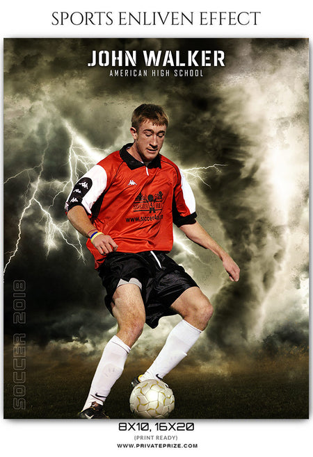 John Walker - Soccer Sports Enliven Effects Photography Template - Photography Photoshop Template