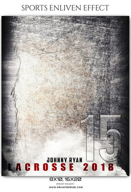 Johnny Ryan - Lacrosse Sports Enliven Effects Photography Template - Photography Photoshop Template