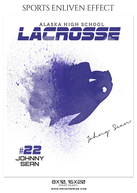 JOHNNY SEAN - LACROSSE SPORTS PHOTOGRAPHY - Photography Photoshop Template