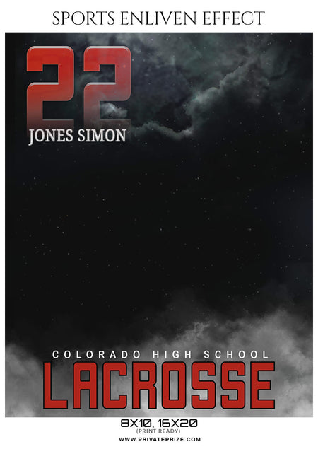 Jones Simon - Lacrosse Sports Enliven Effects Photography Template - Photography Photoshop Template