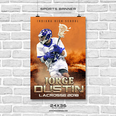 Jorge Dustin Lacrosse Sports Banner Photoshop Template