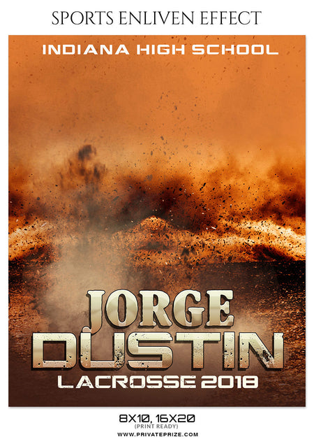 Jorge Dustin Lacrosse Sports Enliven Effect Photoshop Template - Photography Photoshop Template