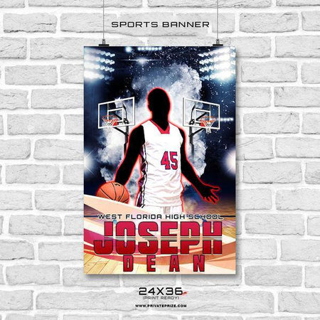 Joseph Dean - Basketball-Enliven Effects Sports Banner Photoshop Template - PrivatePrize - Photography Templates