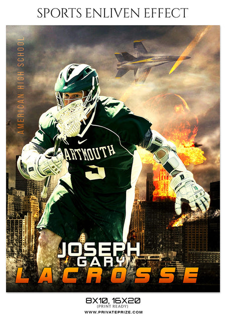 JOSEPH GARY-LACROSSE- SPORTS ENLIVEN EFFECT - Photography Photoshop Template