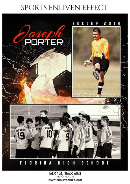 Joseph Porter - Soccer Memory Mate Photoshop Template - PrivatePrize - Photography Templates