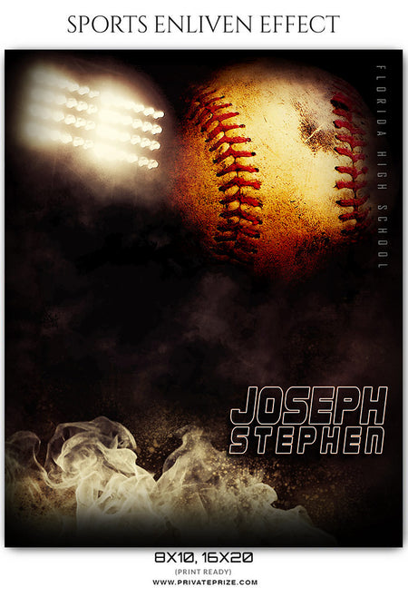 Joseph Stephen - Baseball Sports Enliven Effects Photography Template - Photography Photoshop Template