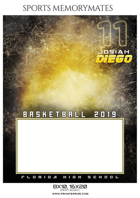 Josiah Diego - Basketball Sports Memory Mates Photography Template - PrivatePrize - Photography Templates