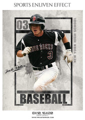 Jack Miller  - Baseball Sports Enliven Effect Photography Template
