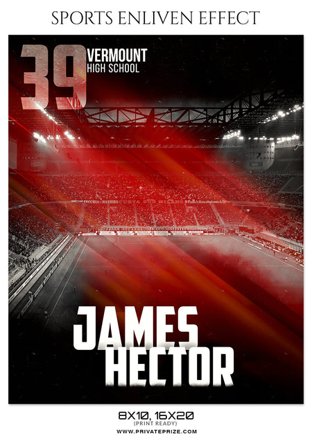James Hector - Football Sports Enliven Effect Photography Template - Photography Photoshop Template