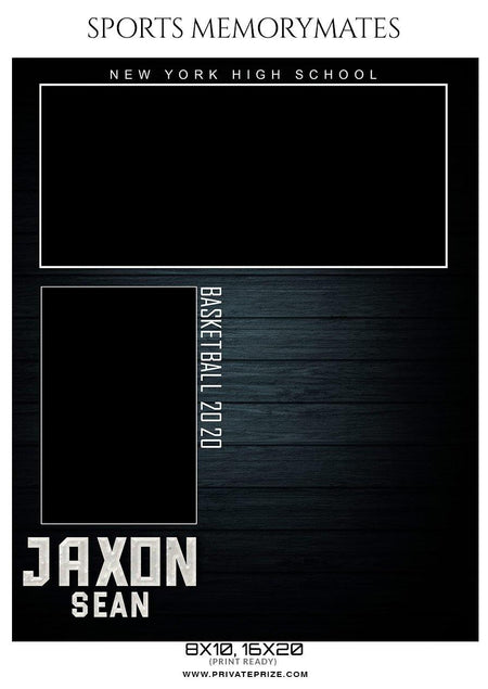 Jaxon Sean - Basketball Memory Mate Photoshop Template - PrivatePrize - Photography Templates