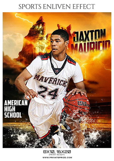 Jaxton Mauricio - Basketball Sports Enliven Effect Photography Template - PrivatePrize - Photography Templates