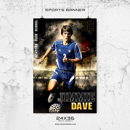 JIMMIE DAVE - Soccer Enliven Effects Sports Banner Photoshop Template - Photography Photoshop Template