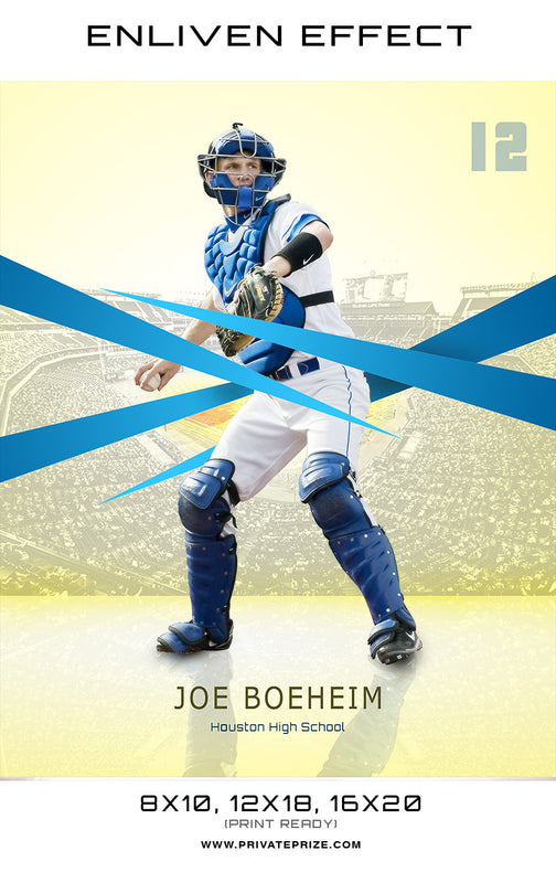 Joe Houston High School Sports Template -  Enliven Effects - Photography Photoshop Template