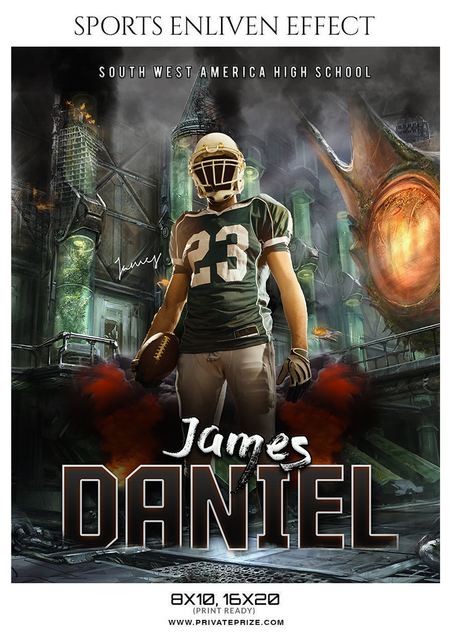 James Daniel Football Sports Photography Photoshop Template