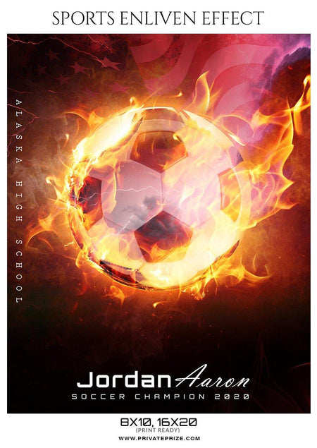 Jordan Aaron - Soccer Sports Enliven Effect Photography Template - PrivatePrize - Photography Templates