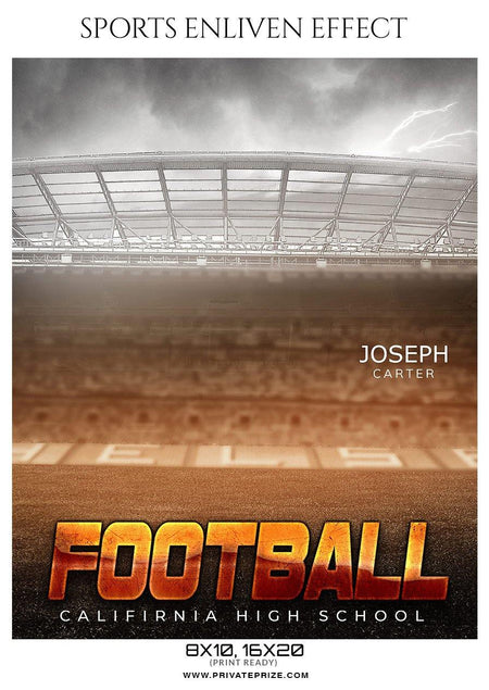 Joseph Carter - Football Sports Enliven Effect Photography Template - PrivatePrize - Photography Templates