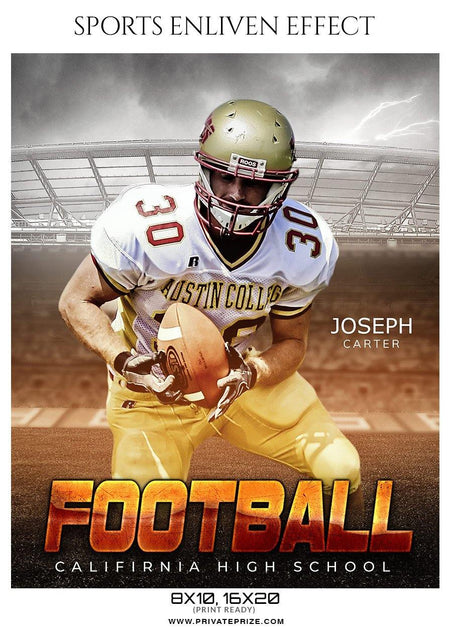Joseph Carter - Football Sports Enliven Effect Photography Template - PrivatePrize - Photography Templates