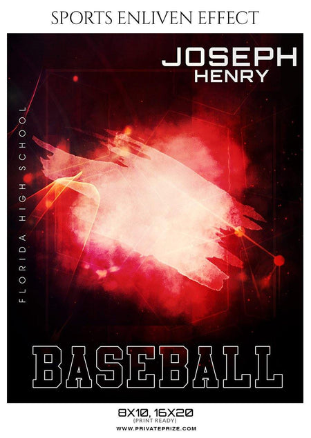 Joseph Henry -  Baseball Enliven Effect - PrivatePrize - Photography Templates