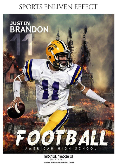Justin Brandon - Football Sports Enliven Effect Photography Template - PrivatePrize - Photography Templates