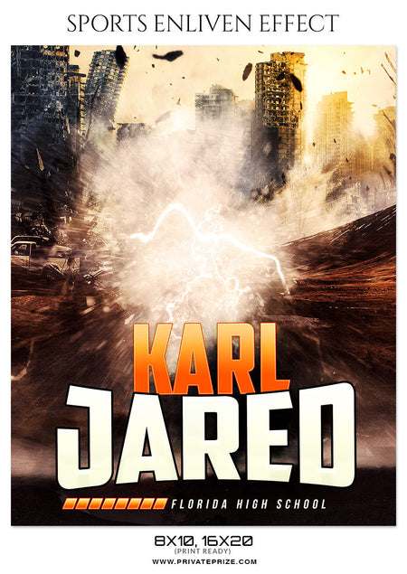 KARL JARED FOOTBALL SPORTS ENLIVEN EFFECT - Photography Photoshop Template