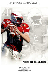 Karter William - Football  Memory Mate Photoshop Template