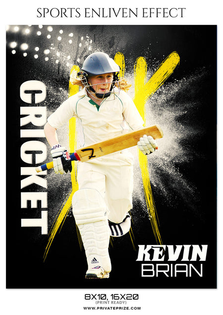 KEVIN BRIAN - CRICKET SPORTS PHOTOGRAPHY - Photography Photoshop Template