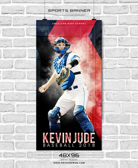 Kevin Jude - Baseball Enliven Effects Sports Banner Photoshop Template - Photography Photoshop Template