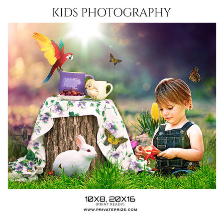 DAFFODIL- KIDS PHOTOGRAPHY - Photography Photoshop Template