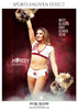 Kirby Avery - Cheerleader Sports Enliven Effect Photoshop Template - Photography Photoshop Template