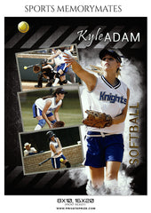 Kyle Adam - Softball Sports Memory Mate Photography Template
