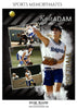 Kyle Adam - Softball Sports Memory Mate Photography Template - Photography Photoshop Template