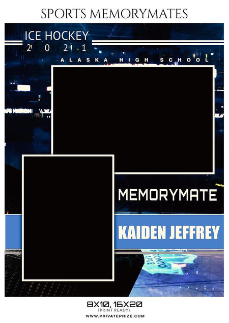 Kaiden Jeffrey - Ice Hockey Memory Mate Photoshop Template - PrivatePrize - Photography Templates