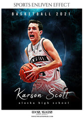 Karson Scott - Basketball Sports Enliven Effect Photography Template