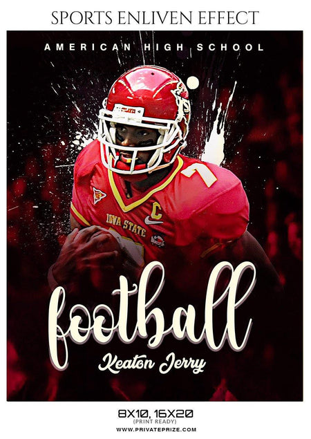 Keaton Jerry  - Football Sports Enliven Effect Photography Template - PrivatePrize - Photography Templates