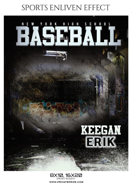 Keegan Erik - Baseball Sports Enliven Effect Photography Template - PrivatePrize - Photography Templates