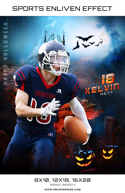 Kelvin Sports Halloween Template -  Enliven Effects - Photography Photoshop Template