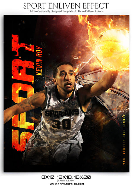 Kevin Roy- Sports Photography Template-Enliven Effects - Photography Photoshop Template